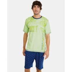 Piżama męska rozm. M P241303 Green H70. Zielone piżamy męskie Massana Homewear, m, bez wzorów, bez kołnierzyka, bez ramiączek, krótkie. Za 199.00 zł.