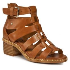 Sandały Pikolinos. Brązowe sandały damskie Pikolinos, bez wzorów, bez obcasa, na słupku, bez zapięcia. Za 419.99 zł.