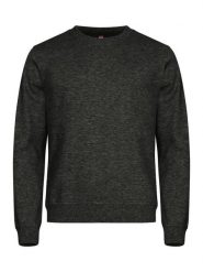 Clique Basic Roundneck bluza z okrągłym dekoltem unisex Anthracite Melange. Szare bluzy damskie CLIQUE, m, bez wzorów, z bawełny, bez ramiączek, bez kaptura. Za 155.70 zł.