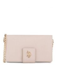 U.S. Polo Assn. Torebka BIUXT8390WVP Beżowy. Brązowe listonoszki damskie U.S. Polo Assn., bez wzorów, z tworzywa sztucznego, bez dodatków. Za 132.99 zł.