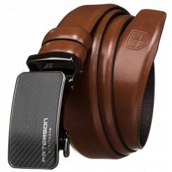 Pasek męski Peterson PTN A002 BROWN brązowy. Brązowe paski męskie Peterson, z jeansu. Za 79.99 zł.