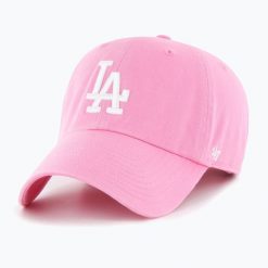 Czapka z daszkiem 47 Brand MLB Los Angeles Dodgers CLEAN UP. Czerwone czapki damskie 47 Brand, bez wzorów. Za 93.99 zł.
