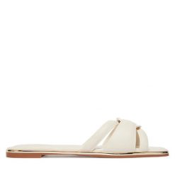 Klapki Aldo. Białe klapki damskie Aldo, bez wzorów, bez obcasa, bez zapięcia. Za 289.99 zł.