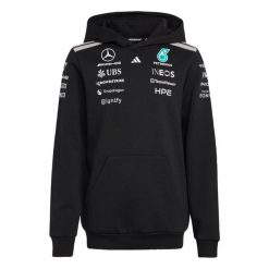 Bluza Z Kapturem Mercedes - Amg Petronas Formula 1 Team Driver. Czarne bluzy damskie Adidas, bez wzorów, z polaru, sportowe, bez ramiączek, z kapturem. Za 369.00 zł.