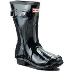 Kalosze Hunter. Czarne kalosze damskie Hunter, bez wzorów, bez zapięcia. Za 349.99 zł.