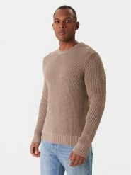 JOOP! Jeans Sweter Harono 30047662 Beżowy Modern Fit. Brązowe swetry męskie JOOP! Jeans, l, bez wzorów, z bawełny, bez kołnierzyka, bez ramiączek. Za 659.99 zł.