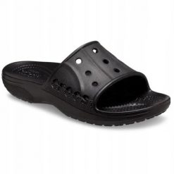 Klapki Dla Dorosłych Crocs Baya II Slide. Czarne klapki damskie Crocs, bez wzorów, z materiału, bez obcasa, bez zapięcia. Za 99.99 zł.