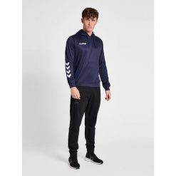 Bluza do piłki ręcznej męska Hummel hml PROMO Poly z kapturem. Niebieskie bluzy męskie Hummel, m, bez wzorów, sportowe, bez ramiączek, z kapturem. Za 155.50 zł.