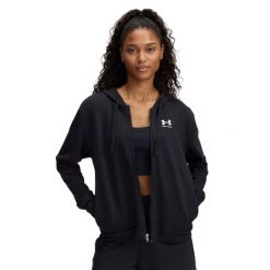 Bluza Under Armour Ua Rival Terry Fz Damskie. Białe bluzy damskie Under Armour, m, bez wzorów, z bawełny, sportowe, bez ramiączek, z kapturem. Za 295.70 zł.