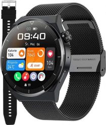 Smartwatch Enter SAT.14.144.534-SET Czarny. Czarne zegarki smartwatch Enter, bez wzorów. Za 289.00 zł.