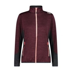 Damska polarowa kurtka turystyczna CMP. Czerwone kurtki sportowe damskie CMP, bez wzorów, z polaru, bez ramiączek, bez kaptura. Za 323.50 zł.