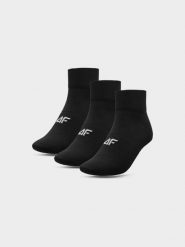 4F Skarpetki casual za kostkę (3-pack) męskie - czarne 35-38. Czarne skarpety męskie 4F, bez wzorów, z bawełny. Za 49.99 zł.