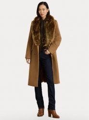 LAUREN RALPH LAUREN Płaszcz wełniany 297P23450001 Brązowy jasny Oversize. Brązowe płaszcze damskie Lauren Ralph Lauren, na zimę, bez wzorów, z wełny, bez kołnierzyka, bez kaptura. Za 2,399.00 zł.