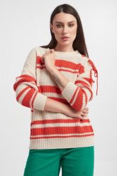 Sweter w paski Vertigo WEEKEND MAX MARA. Swetry nierozpinane damskie Weekend Max Mara, s, bez wzorów, bez kołnierzyka, bez ramiączek. W wyprzedaży za 677.04 zł.