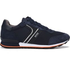 BOSS Hugo Boss Parkour Tenisówki Niebieski. Niebieskie trampki męskie BOSS Hugo Boss, bez wzorów, z materiału, bez zapięcia. Za 759.95 zł.