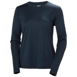 Bluza damska Helly Hansen Tech Crels 2.0. Niebieskie bluzy damskie Helly Hansen, s, bez wzorów, z materiału, bez ramiączek, bez kaptura. Za 194.50 zł.