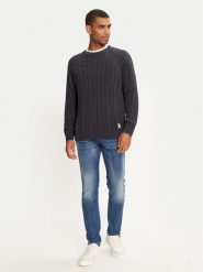 Pepe Jeans Sweter Camdem PM702455 Granatowy Regular Fit. Niebieskie swetry męskie Pepe Jeans, m, bez wzorów, z bawełny, bez kołnierzyka, bez ramiączek. Za 299.99 zł.