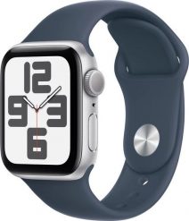 Smartwatch Apple Watch SE 2023 GPS 40mm Silver Alu Sport S/M Granatowy (MRE13QI/A). Niebieskie zegarki smartwatch Apple, bez wzorów. Za 1,265.99 zł.