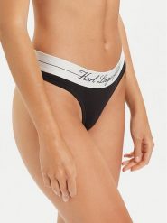 KARL LAGERFELD Stringi A1W47095 Czarny. Czarne majtki damskie KARL LAGERFELD, z bawełny. Za 89.99 zł.