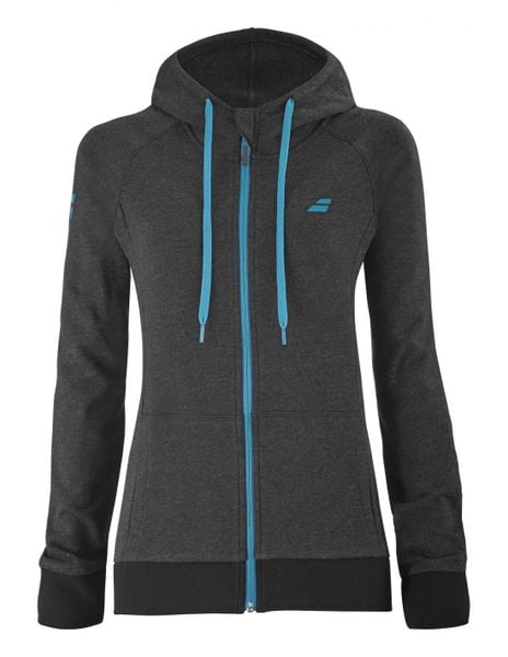 Bluza rozpinana Babolat Exercise Hood Jacket. Czarne bluzy damskie BABOLAT, xs, bez wzorów, z bawełny, bez ramiączek, z kapturem. Za 134.00 zł.