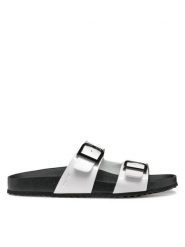 Geox Klapki D Brionia R D55Y3M 000HH C1000 Biały. Białe klapki damskie Geox, bez wzorów, ze skóry, bez obcasa, bez zapięcia. Za 329.99 zł.