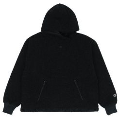 Damska Bluza Z Markowym Rękawem. Czarne bluzy damskie Champion, bez wzorów, sportowe, bez ramiączek, bez kaptura. Za 343.99 zł.