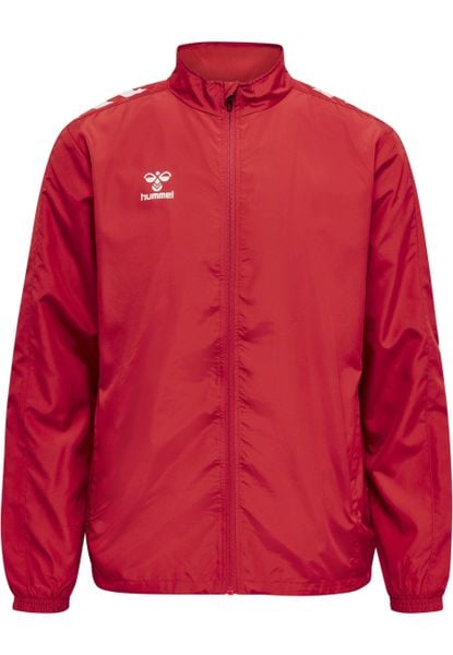 Kurtka Hummel Micro Zip. Czerwone kurtki męskie Hummel, s, bez wzorów, z materiału, klasyczne, bez kaptura. Za 169.30 zł.