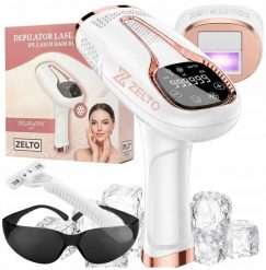 Depilator ZELTO DEPILATOR LASEROWY IPL DAMSKI DEPILACJA CIAŁA TWARZY BIKINI NÓG BEZBOLESNY. Depilatory ZELTO. Za 159.99 zł.