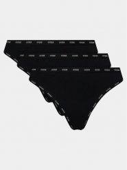 Guess Komplet 3 par fig brazylijskich O4GG14 K6YW1 Czarny. Czarne majtki damskie Guess, z bawełny. Za 99.99 zł.