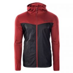 Bluza męska Hi-Tec Nesco - czarno-czerwona, Rozmiar M. Czarne bluzy męskie Hi-tec, l, bez wzorów, z elastanu, sportowe, bez ramiączek, bez kaptura. Za 169.99 zł.