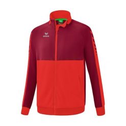 Kurtka robocza Erima Six Wings czerwona junior. Czerwone kurtki męskie Erima, bez wzorów, z materiału, sportowe, bez kaptura. Za 272.99 zł.