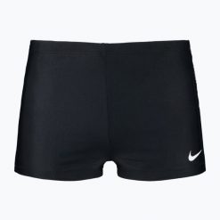 Bokserki kąpielowe męskie Nike Logo Tape Square Leg. Niebieskie kąpielówki męskie Nike, m, bez wzorów. Za 99.99 zł.