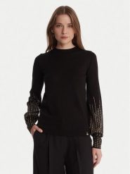Artigli Sweter ACMA002879 Czarny Regular Fit. Czarne swetry nierozpinane damskie Artigli, m, bez wzorów, z wiskozy, bez kołnierzyka, bez ramiączek. Za 289.99 zł.