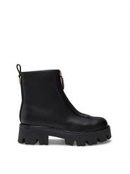 Guess Kozaki 184521 Czarny. Czarne kozaki damskie Guess, z aplikacjami, bez obcasa, na słupku, bez zapięcia. Za 584.99 zł.