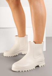 Beżowe Kalosze Typu Sztyblety Evellexia. Brązowe kalosze damskie Born2be, z aplikacjami, z jeansu, bez zapięcia. Za 54.99 zł.