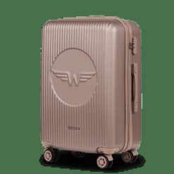 Walizka średnia Wings Swallow 3.0 CHAMPAGNE 24". Brązowe walizki damskie Wings, bez wzorów, z kauczuku, średnie. Za 160.93 zł.