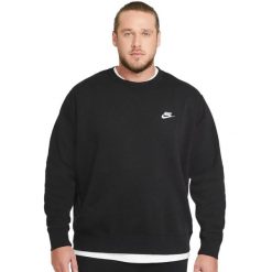 Bluza męska Nike Sportswear Club Fleece Crew. Czarne bluzy męskie Nike, m, bez wzorów, z dresówki, sportowe, bez ramiączek, bez kaptura. Za 262.99 zł.