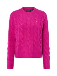 Polo Ralph Lauren sweter z dzianiny z zawartością kaszmiru Kobiety Kaszmir wyrazisty róż, L. Czerwone swetry nierozpinane damskie Polo Ralph Lauren, l, bez wzorów, z dzianiny, bez kołnierzyka, bez ramiączek. Za 699.95 zł.