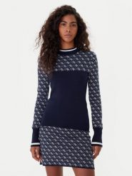 Guess Sweter W5BR24 Z3JD2 Granatowy Slim Fit. Niebieskie swetry nierozpinane damskie Guess, xxl, z aplikacjami, z syntetyku, bez kołnierzyka, bez ramiączek. Za 349.99 zł.