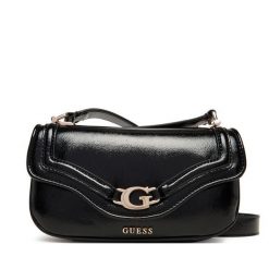 Torebka Guess. Czarne listonoszki damskie Guess, z aplikacjami, bez dodatków. Za 399.99 zł.