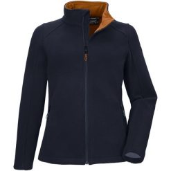 Kurtka damska Killtec 38630 KOW 27 WMN JCKT. Niebieskie kurtki sportowe damskie KILLTEC, bez wzorów, bez ramiączek, bez kaptura, trekkingowe. W wyprzedaży za 189.99 zł.