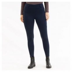 Damskie legginsy jeździeckie z pełną przyczepnością BR Equitation Jolie. Niebieskie legginsy damskie BR, bez wzorów, z tkaniny. Za 312.50 zł.