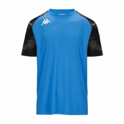 Koszulka Kappa Daverno. Niebieskie koszulki sportowe męskie Kappa, bez wzorów, bez ramiączek, na fitness i siłownię. W wyprzedaży za 86.80 zł.