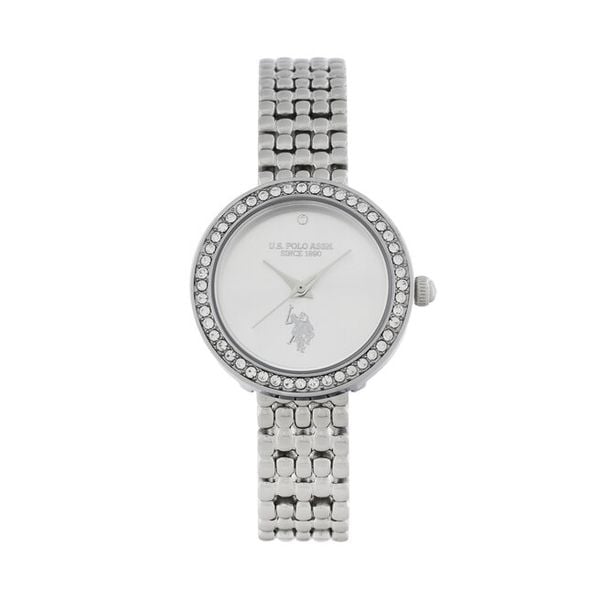 Zegarek U.S. Polo Assn. Szare zegarki damskie U.S. Polo Assn., srebrne. Za 409.99 zł.