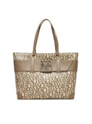 Armani Exchange Torebka 949127 3F742 M1014 Beżowy. Brązowe shopperki damskie Armani Exchange, bez wzorów, ze skóry, bez dodatków. Za 869.99 zł.