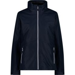 Damska kurtka wodoodporna CMP. Czarne kurtki sportowe damskie CMP, xl, bez wzorów, z materiału, bez ramiączek, bez kaptura, trekkingowe. Za 324.99 zł.