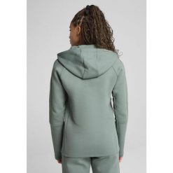 Damska rozpinana bluza z kapturem EVOSTRIPE PUMA Green Moon. Zielone bluzy damskie Puma, s, bez wzorów, sportowe, bez ramiączek, z kapturem. W wyprzedaży za 219.00 zł.