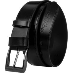 Szeroki pasek czarny ROVICKY-3 BLACK. Czarne paski męskie ROVICKY, ze skóry, klasyczne. Za 53.00 zł.