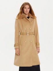 Guess Płaszcz zimowy Amelia W4BL46 WGKI2 Brązowy Regular Fit. Brązowe płaszcze damskie Guess, na zimę, l, z aplikacjami, z syntetyku, bez kołnierzyka, bez kaptura. Za 1,185.00 zł.