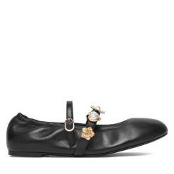 Baleriny Stuart Weitzman. Czarne balerinki damskie Stuart Weitzman, bez wzorów, bez obcasa, bez zapięcia. Za 2,079.00 zł.